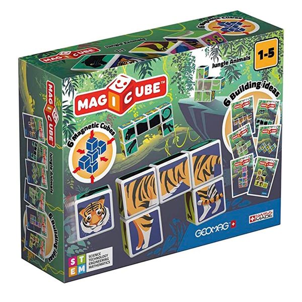 Geomag MAGICUBE JungleAnimals + 9 cards | Магнитные кубики 145 фото